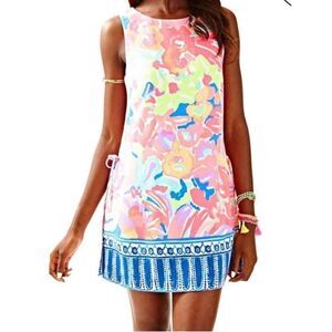 Lilly Pulitzer Womens Floral Donna Shift Romper Skort Dress‎ Multi-Color Size 00